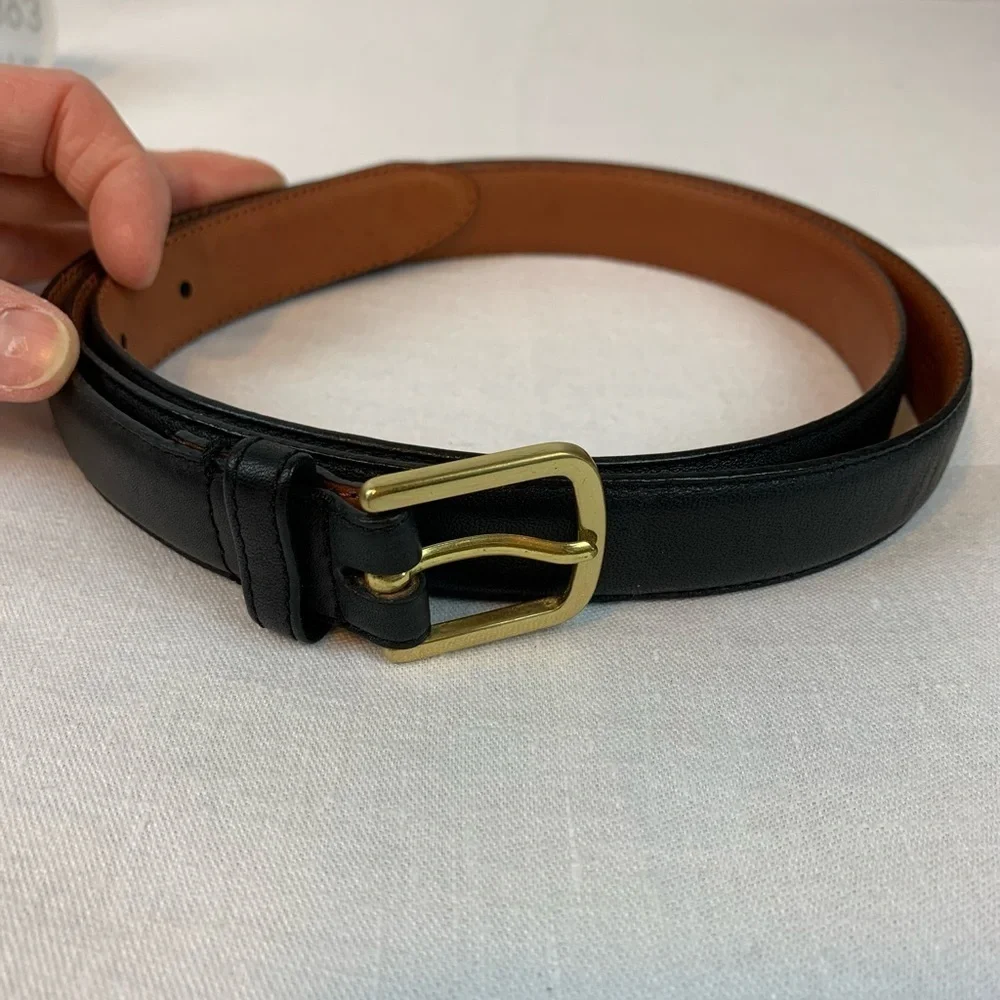 Christopher Hayes Men's Black Leather Belt- Sz 40